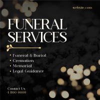 Elegant Funeral Instagram post Image Preview