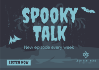 Spooky Talk Postcard Design
