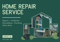 Home Repair Service Postcard Design