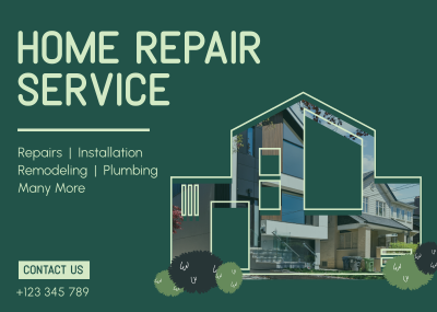 Home Repair Service Postcard Image Preview