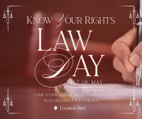 Law Day Greeting Facebook Post Design