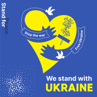 Ukraine Heart Linkedin Post Design