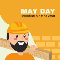 Construction May Day Instagram Post Design