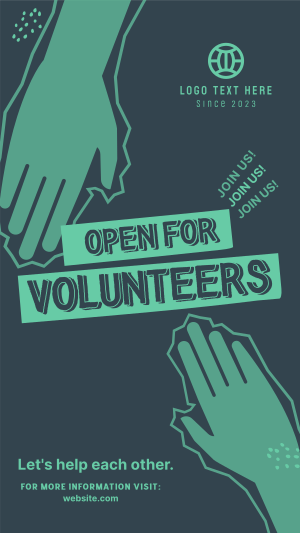 Volunteer Helping Hands Instagram story Image Preview