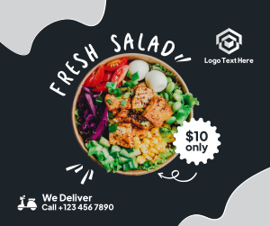 Fresh Salad Delivery Facebook post