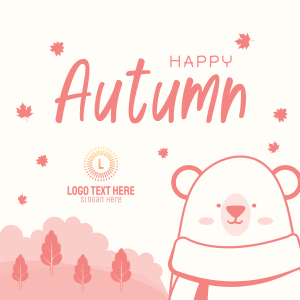 Bear in Autumn Instagram post Image Preview