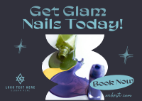 Glam Nail Salon Postcard Image Preview