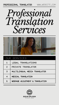 Minimalist Translation Services TikTok Video Image Preview