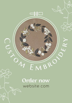 Custom Made Embroidery Flyer Image Preview