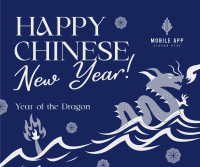 Lunar Dragon Year Facebook Post Design