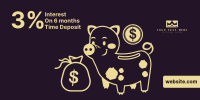Piggy Time Deposit Twitter Post Design