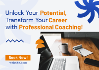 Professional Career Coaching Postcard Design
