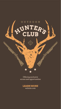 Join The Hunter's Club Facebook Story Design
