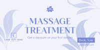 Massage Therapy Service Twitter Post Design
