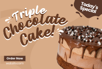 Triple Chocolate Cake Pinterest Cover Design