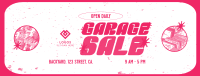 Retro Quirky Yard Sale Facebook Cover Image Preview