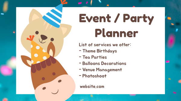 Kids Party Facebook Event Cover Design Image Preview