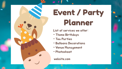 Kids Party Facebook event cover