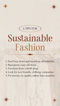 Stylish Chic Sustainable Fashion Tips Instagram Reel Image Preview