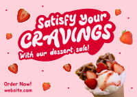 Dessert Cravings Postcard Design