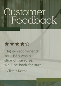 Tropical Hotel Feedback Flyer Image Preview