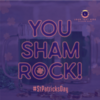 St. Patrick's Shamrock Instagram Post Design