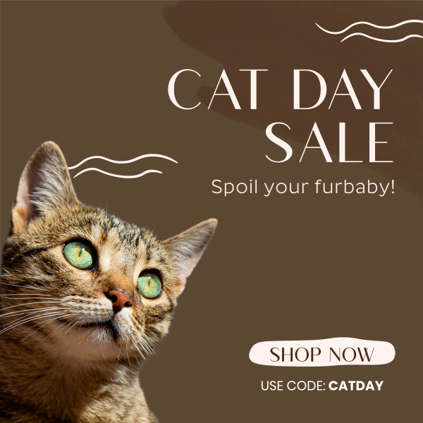 Cat Day Sale Instagram Post Design Image Preview