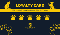 Pet Loyalty Card Business Card Preview