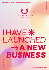 New Business Launch Gradient Poster Design