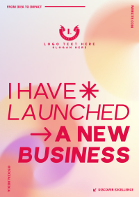 New Business Launch Gradient Poster Image Preview