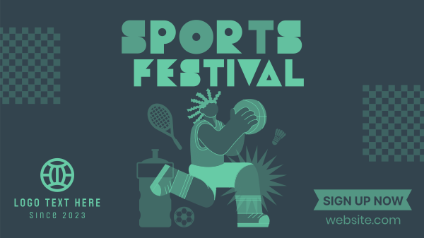 Go for Gold on Sports Festival Facebook Event Cover Design