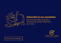 Subscribe To Newsletter Postcard Design