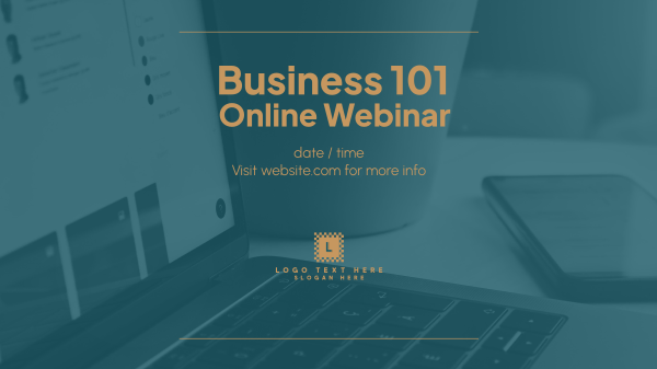 Business 101 Webinar Facebook Event Cover Design Image Preview