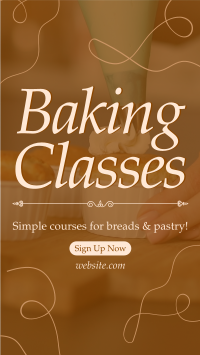 Baking Classes YouTube Short Design