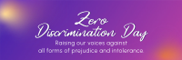 Zero Discrimination Day Twitter header (cover) Image Preview