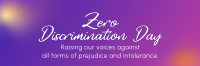 Zero Discrimination Day Twitter Header Design