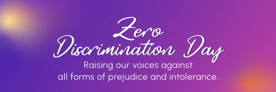 Zero Discrimination Day Twitter header (cover) Image Preview