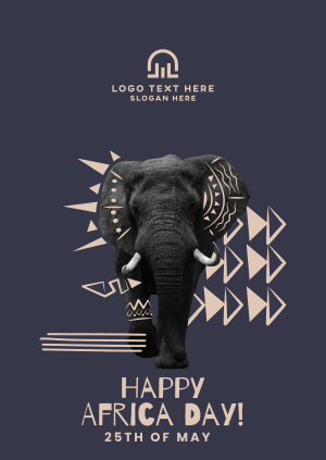Elephant Ethnic Pattern Poster Image Preview