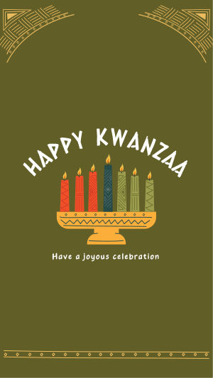 Kwanzaa Candles Facebook story Image Preview