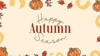 Leaves and Pumpkin Autumn Greeting YouTube Video Design