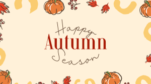 Leaves and Pumpkin Autumn Greeting YouTube Video Image Preview