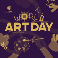 Quirky World Art Day Instagram post Image Preview