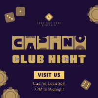 Casino Club Night Instagram Post Design
