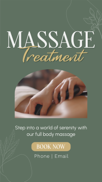 Massage Treatment Wellness TikTok video Image Preview