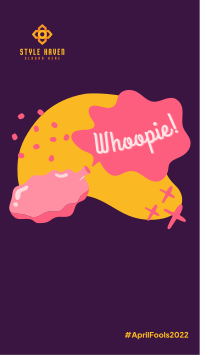 Whoopee April Fools Facebook story Image Preview