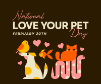 National Love Your Pet Day Facebook Post Design