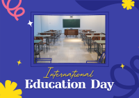 Education Day Celebration Postcard Image Preview