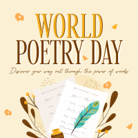 Poetry Creation Day Instagram Post Design