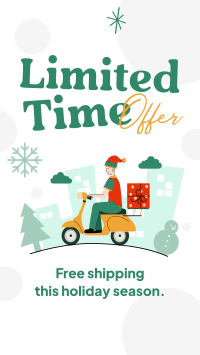 Christmas Free Shipping Facebook Story Design
