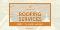 Roofing Service Investment Twitter Post Design